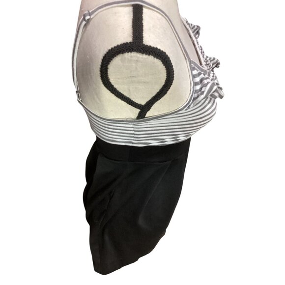 Striped Ruffle Top Black & White Mini Dress *By 21* Medium *VGC - Picture 4 of 7